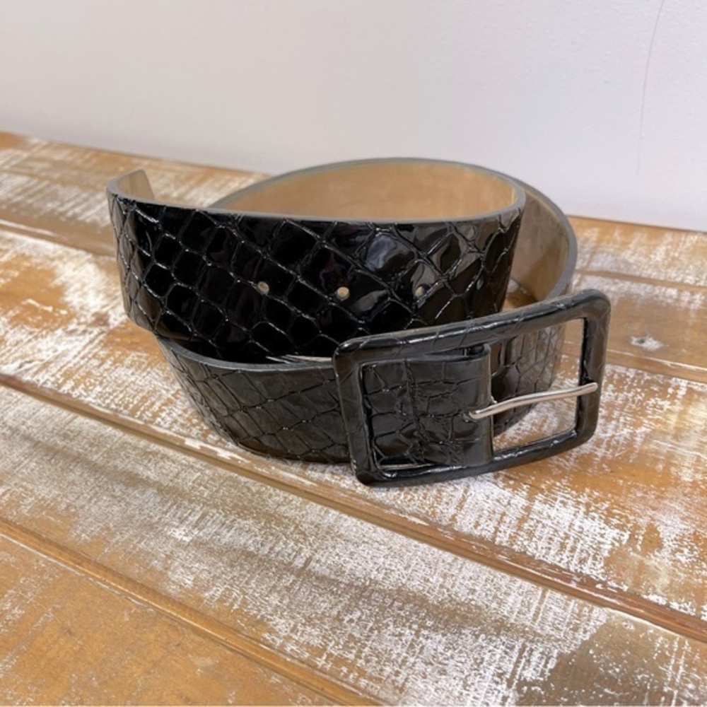WCM by Neiman Marcus Genuine Leather Belt Size L Color Black